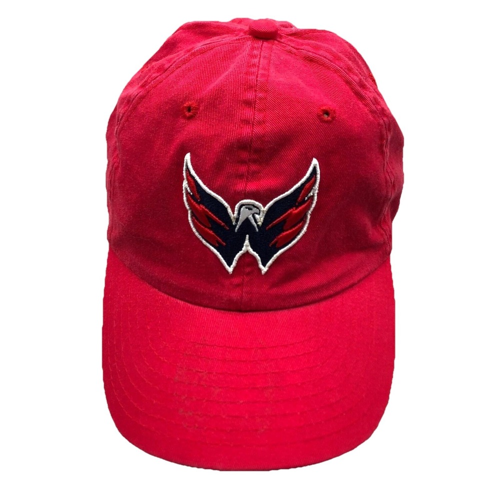 Washington Capitals Hat Cap Strap Back Red Plain Logo Adjustable‎ Dad Base Ball
